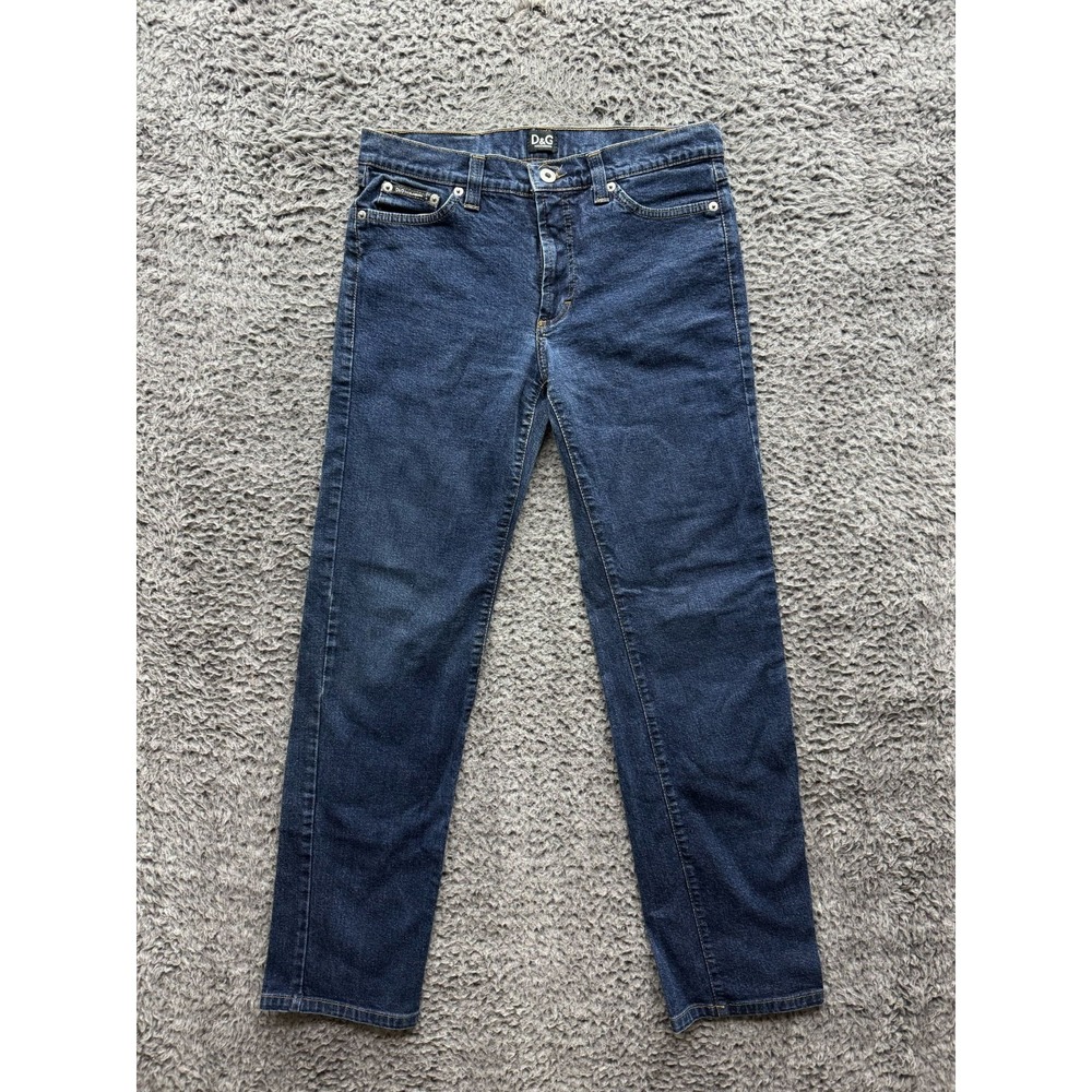 Dolce & Gabbana Slim Straight Denim Jeans Dark Wash Blue Womens‎ Size 29